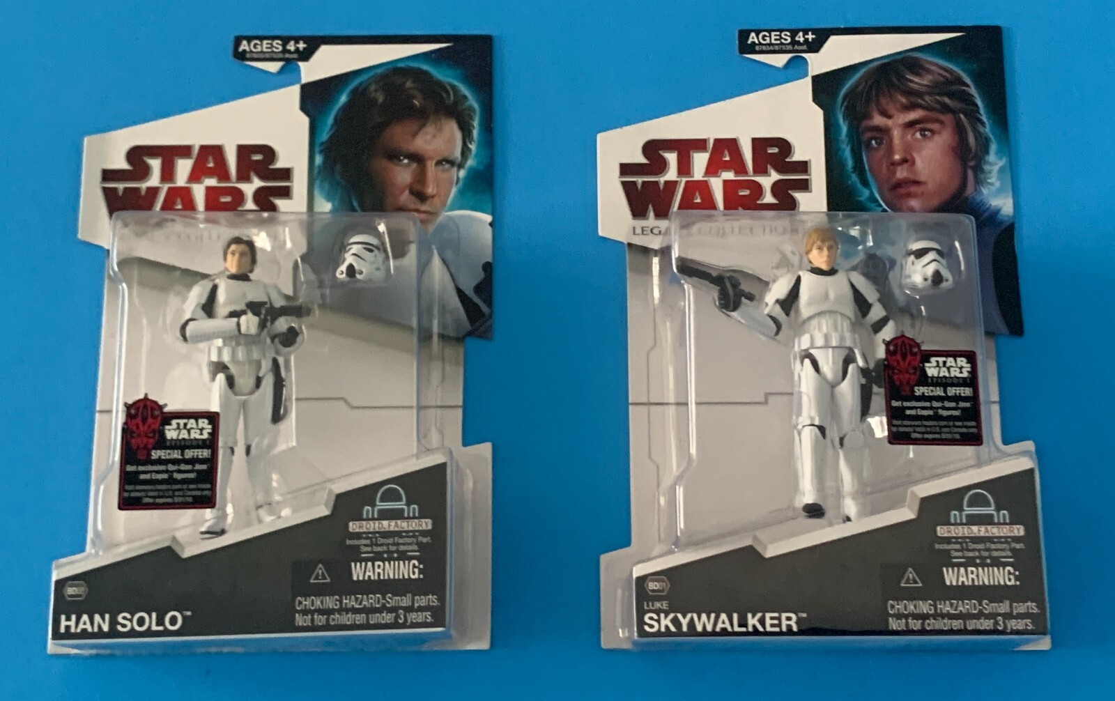 STAR WARS LEGACY LUKE SKYWALKER STORMTROOPER & HAN SOLO