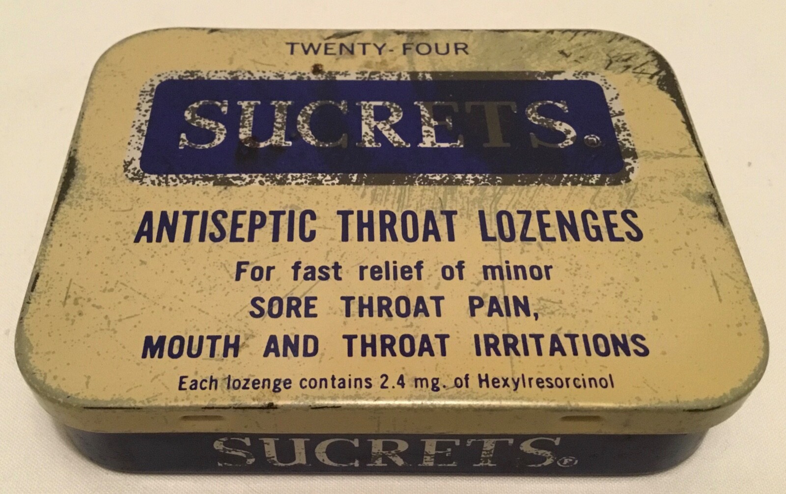 Vintage Sucrets Antiseptic Throat Lozenges Tin Quinton