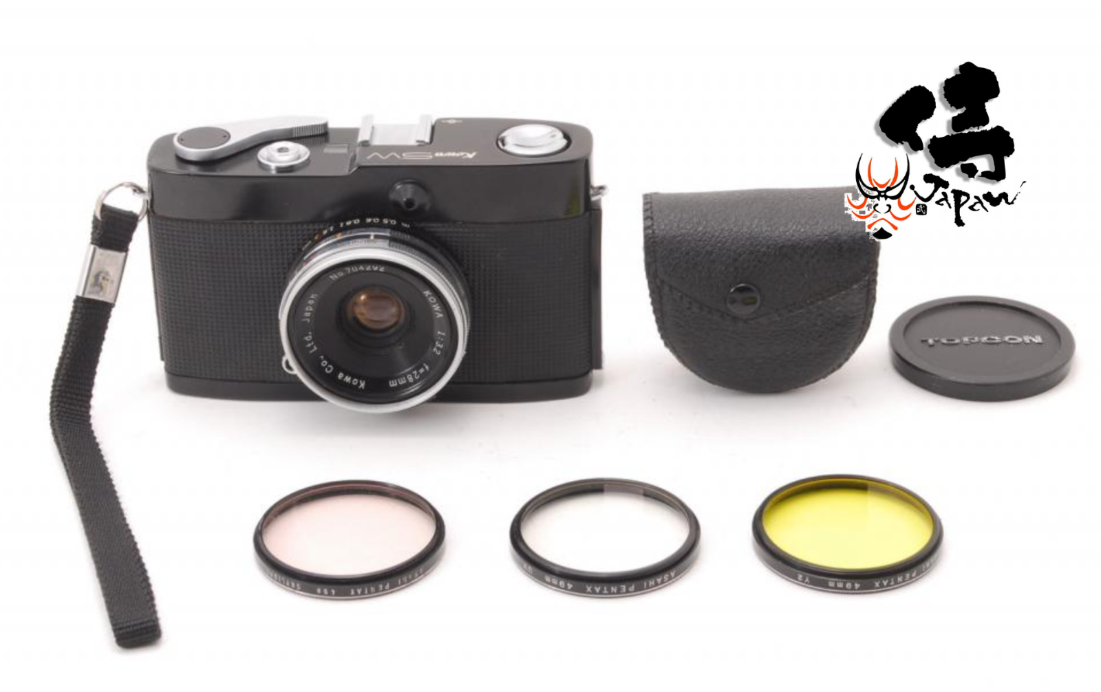 CLA`D!! ALL WORKS** KOWA SW FILM CAMERA BLACK BODY & 28MM F3