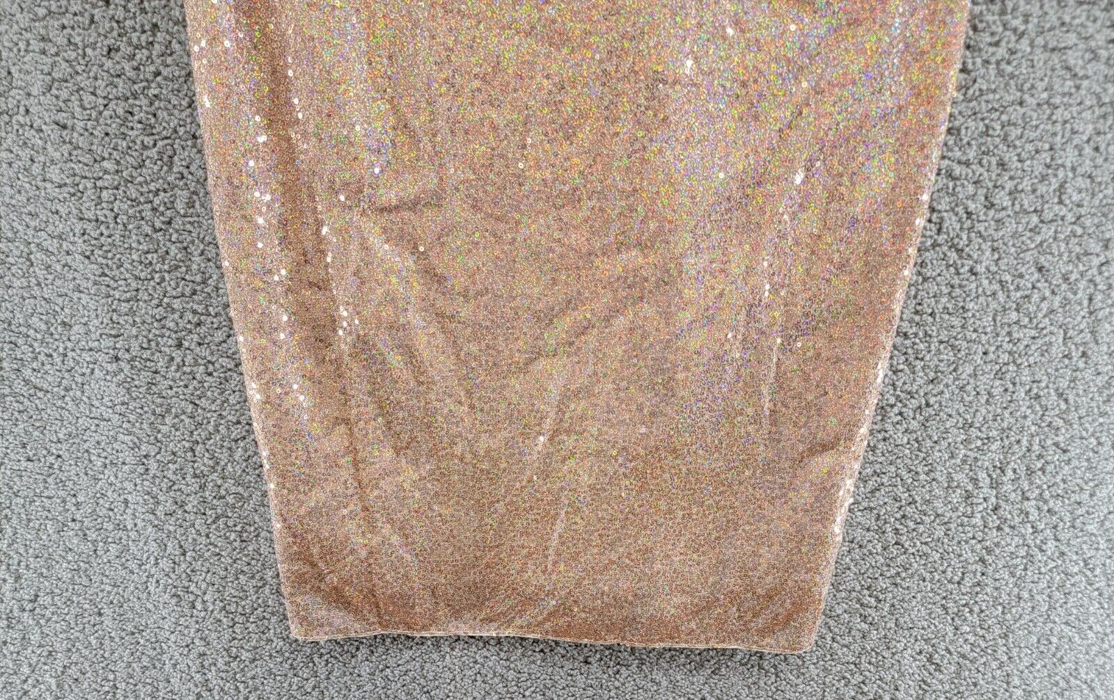 Aqua One Shoulder Sequin Dress Women's XL Copper Asymmetric Back Zip Closure - Picture 4 of 15