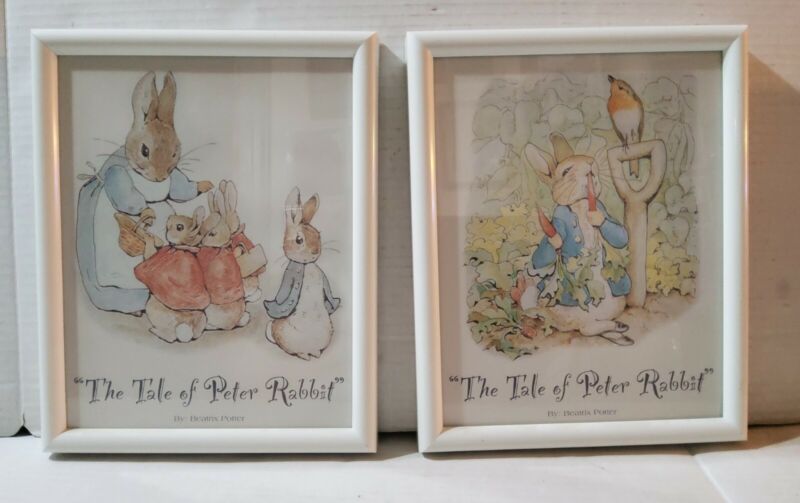 Beatrix Potter The Tale of Peter Rabbit 2 Wall Pictures Nursey Story 8x10 