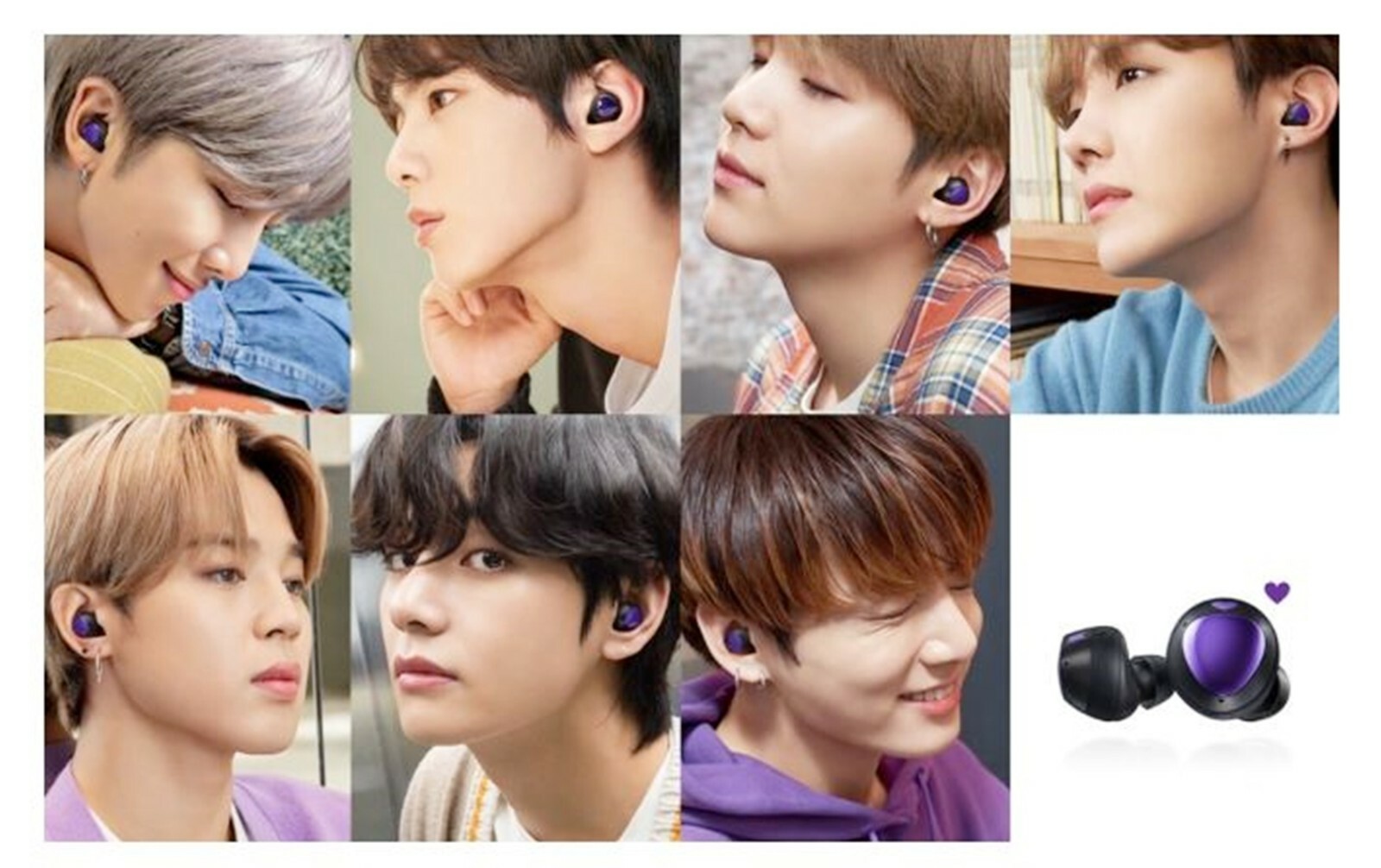 SAMSUNG Galaxy Buds+ BTS Edition Wireless Bluetooth Earphone Limited+Charger Pad