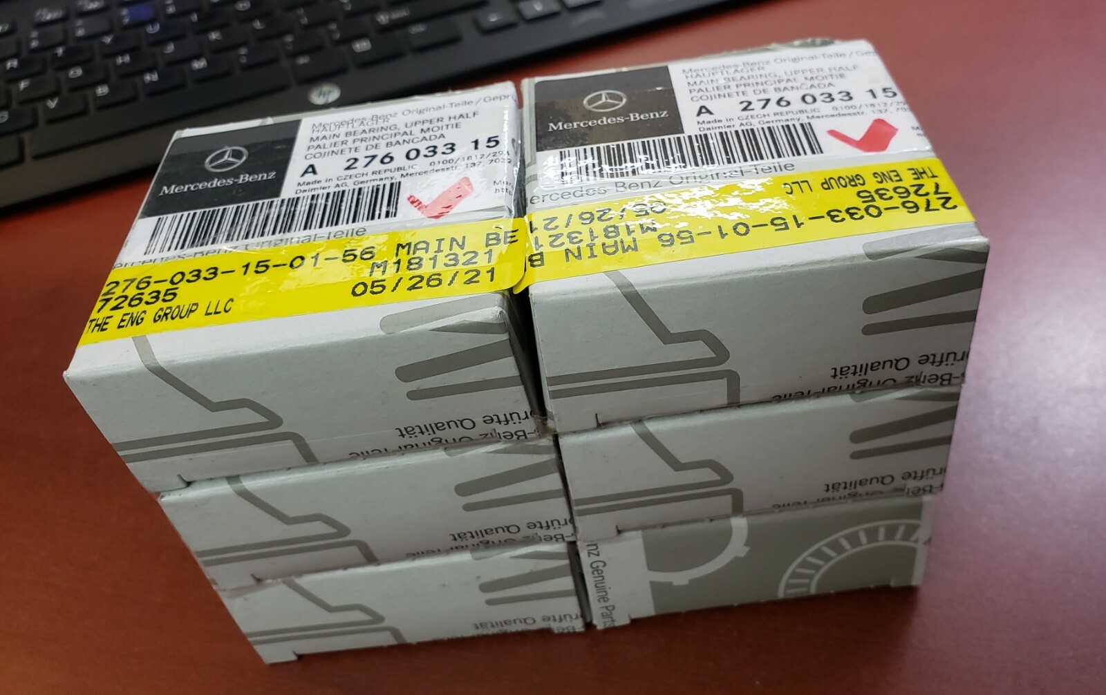 【カレンバーグ】250個 AM003.016.033 LM011.018 MERCEDES-BENZ MAIN CRANKSHAFT BEARINGS A 276-033-150156+