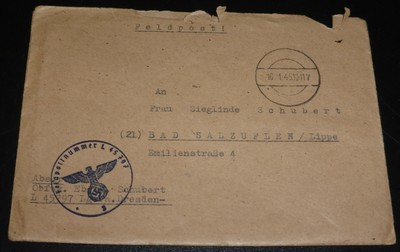 Feldpost Luftwaffe Flak-Brigade 12 (mot.) Kanalinsel Guernsey Jersey Aldern 1945