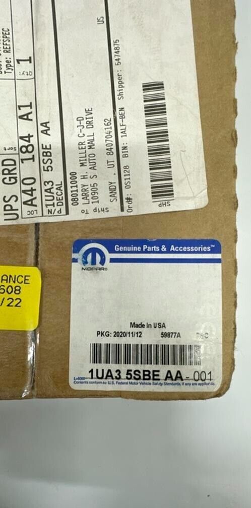 Genuine Mopar 1UA35SBEAA Valance Decal 2011 Dodge Challenger