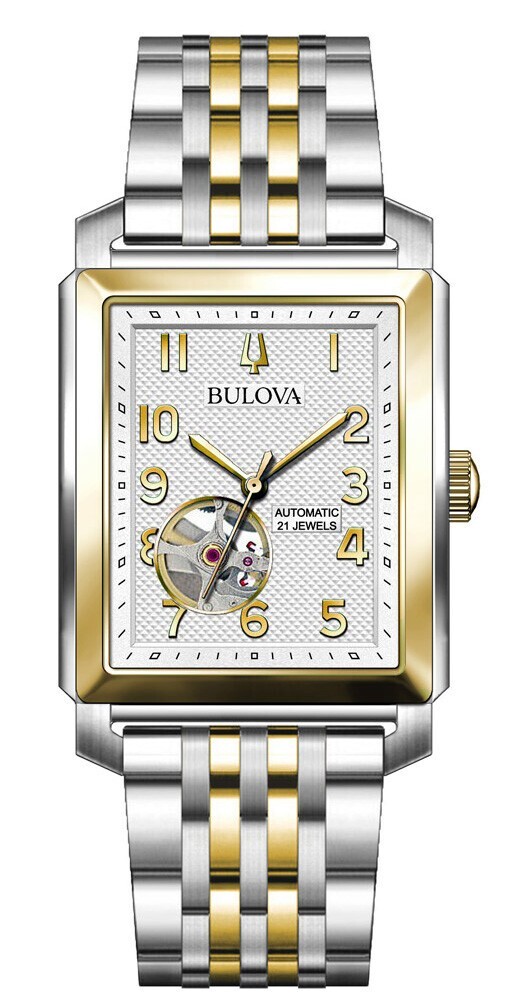 Pre-owned Bulova Men's Sutton Classic Automatic Silver Stainless Steel Watch 33 Mm 98a308