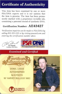 DONAL LOGUE as HARVEY BULLOCK SIGNED 8X10 PHOTO 