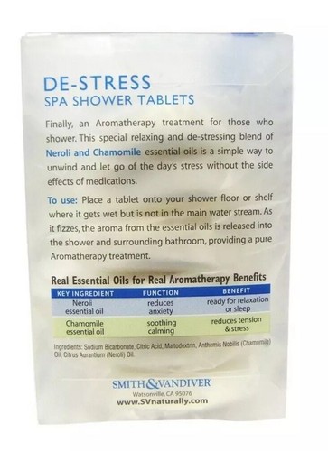 Smith & Vandiver 6 Spa Shower Tablets Neroli Chamomile