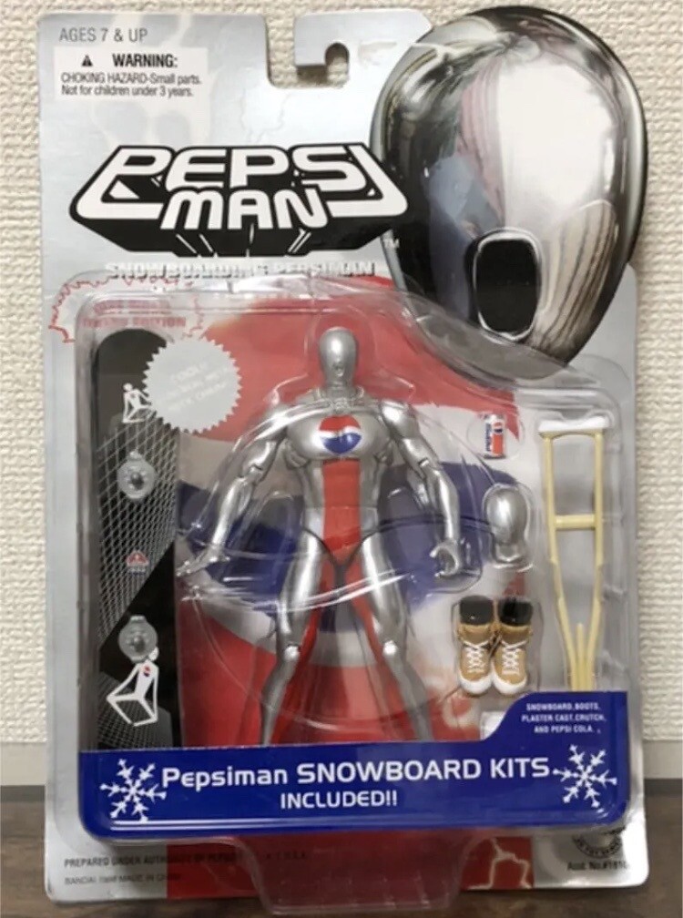 PEPSIMAN フィギュア アクション Pepsi Man Ultra Free Pose Action Figure PEPSIMAN Blue