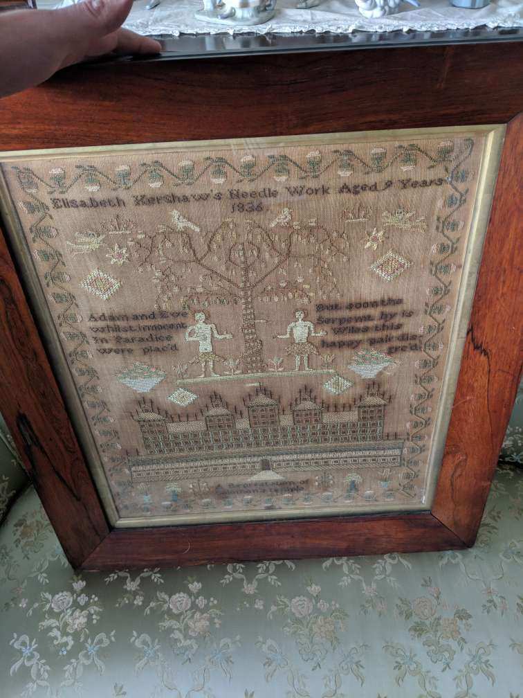 1834 Needlepoint Sampler in Excellent, Original Condition Rare