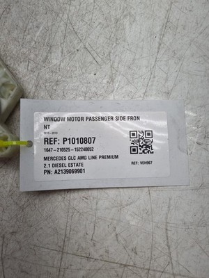MERCEDES GLC X253 W213 WINDOW MOTOR PASSENGER SIDE FRONT A2139069901 2015-2019
