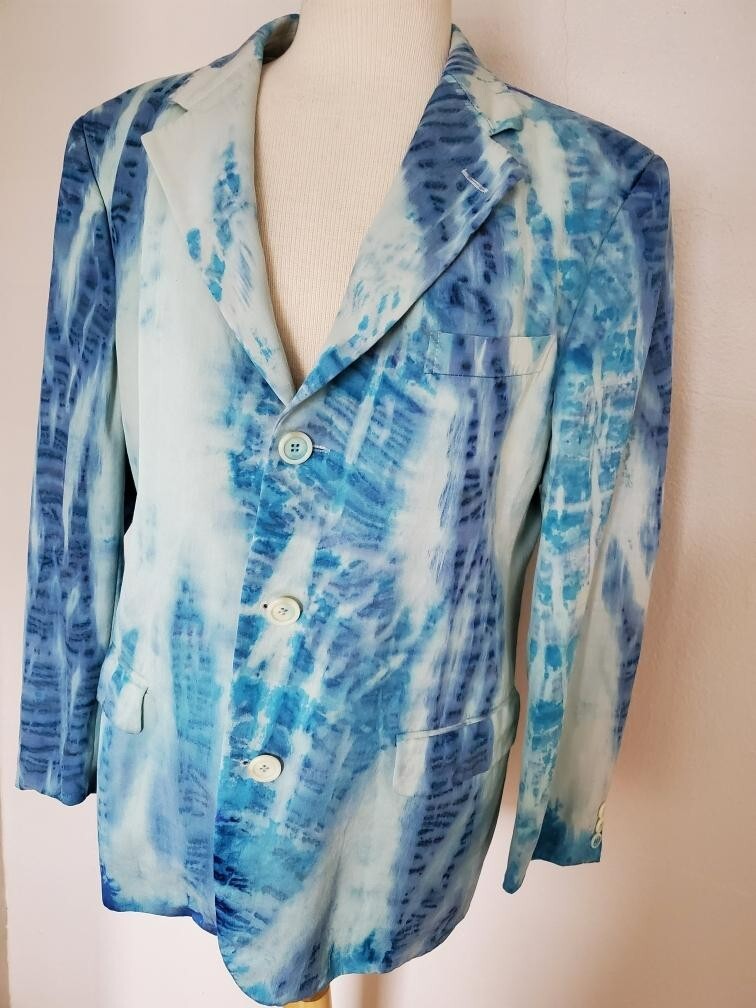 GIANNI VERSACE ネイビー ジャケット Gianni Versace vintage blazer blue denim white navy suit