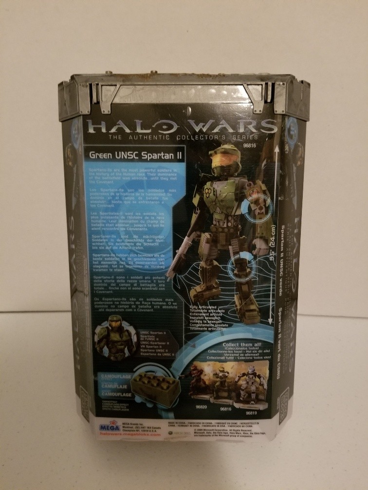 Halo Wars Green UNSC Spartan II Mega Blocks 96816 Brand New Factory Sealed