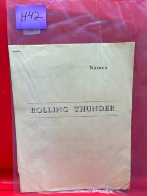 Rolling Thunder ORIGINAL Namco Arcade Game Operations/Service/Repair Manual H42