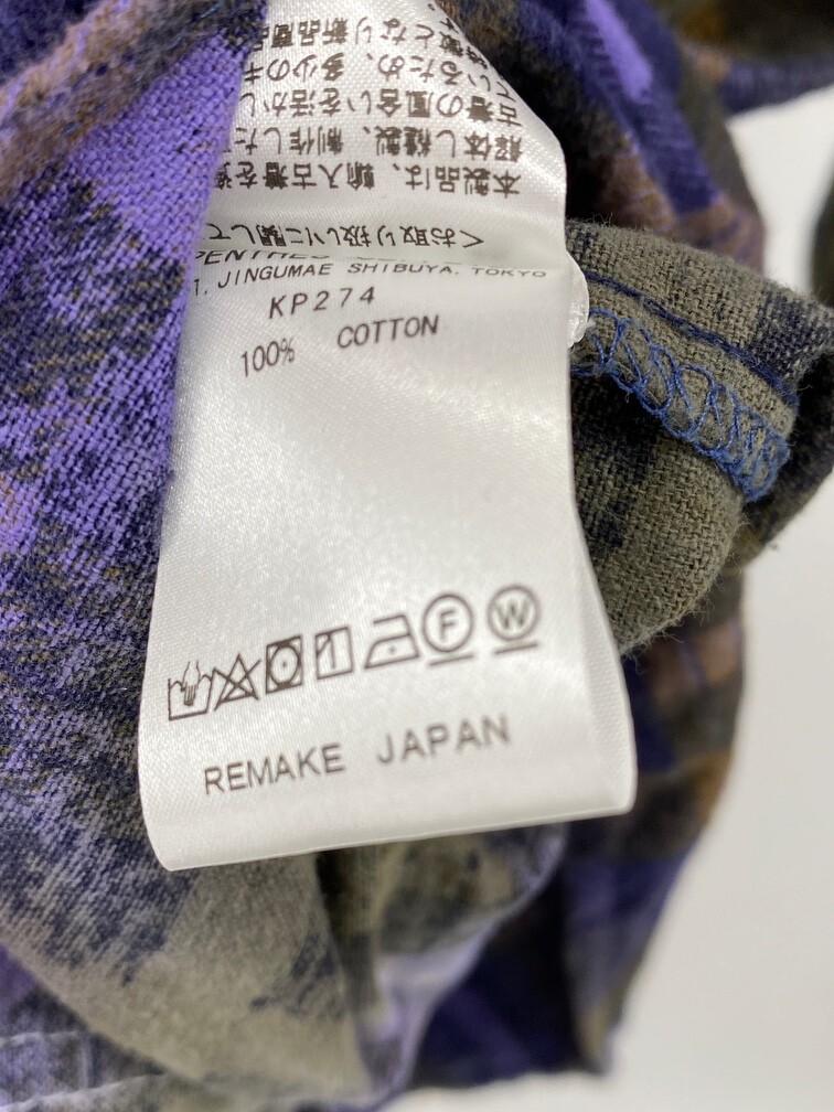 Rebuild by Needles Nepenthes Japan 7 Cut Flannel size M new with tags