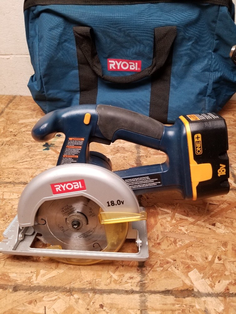 Ryobi ONE+ 18V Combo Kit, 2 Batteries, Skill Saw, 1/2