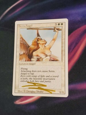 NM Revised Serra Angel Magic MTG Card Douglas Schuler Signature Vintage GOLD