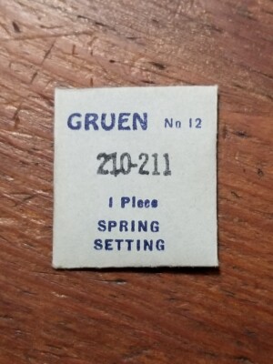 Gruen No. 12 Setting Spring 210-211