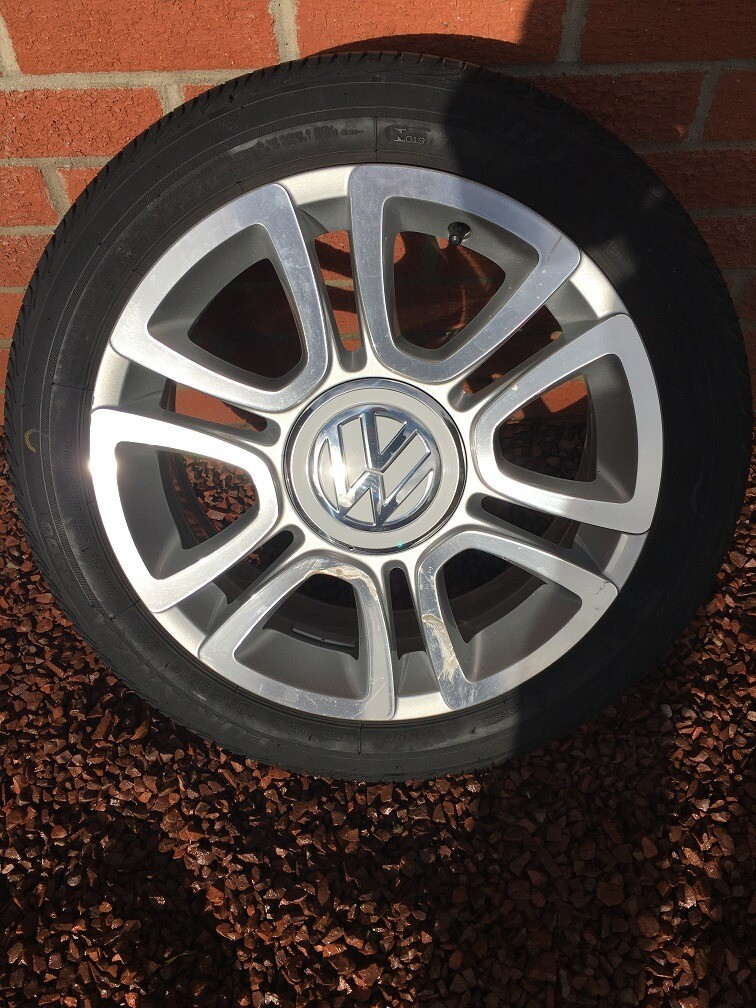 Volkswagen UP! 16 inch alloy wheels x 2 and tyre. Original wheel