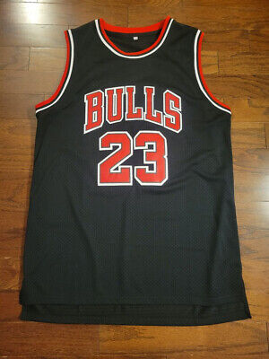 Michael Jordan #23 Chicago Bulls Basketball Jersey size XL Stitched New Black