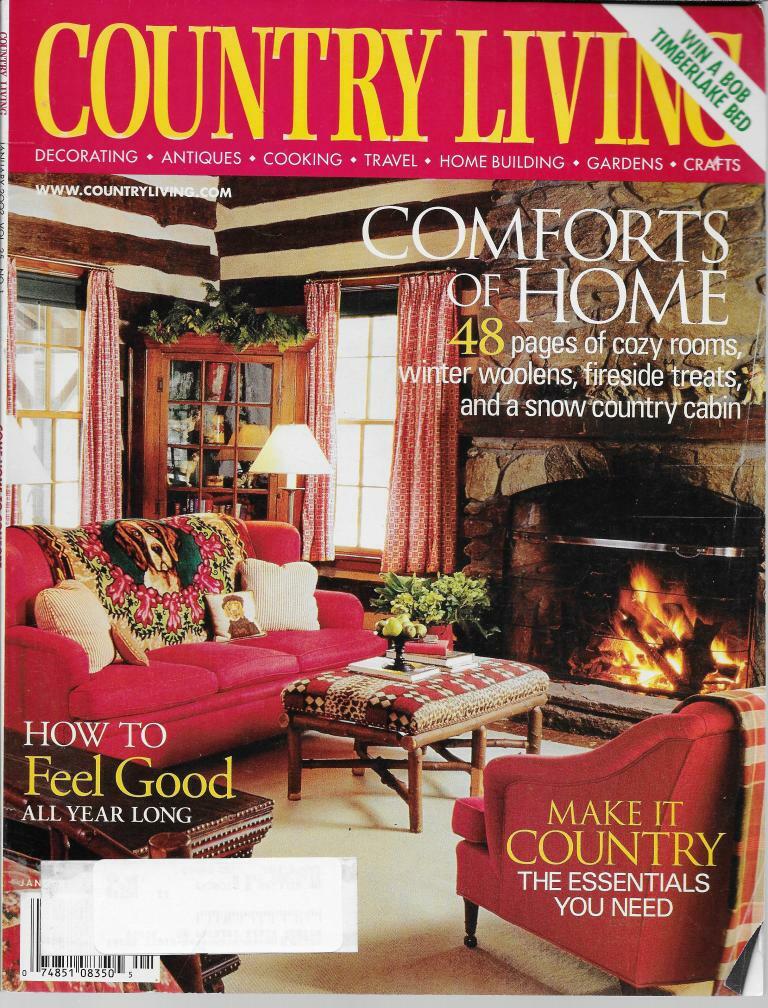 8 Country Living Magazines 2002 2004 Home  Recipes Decorating Gardens Antique