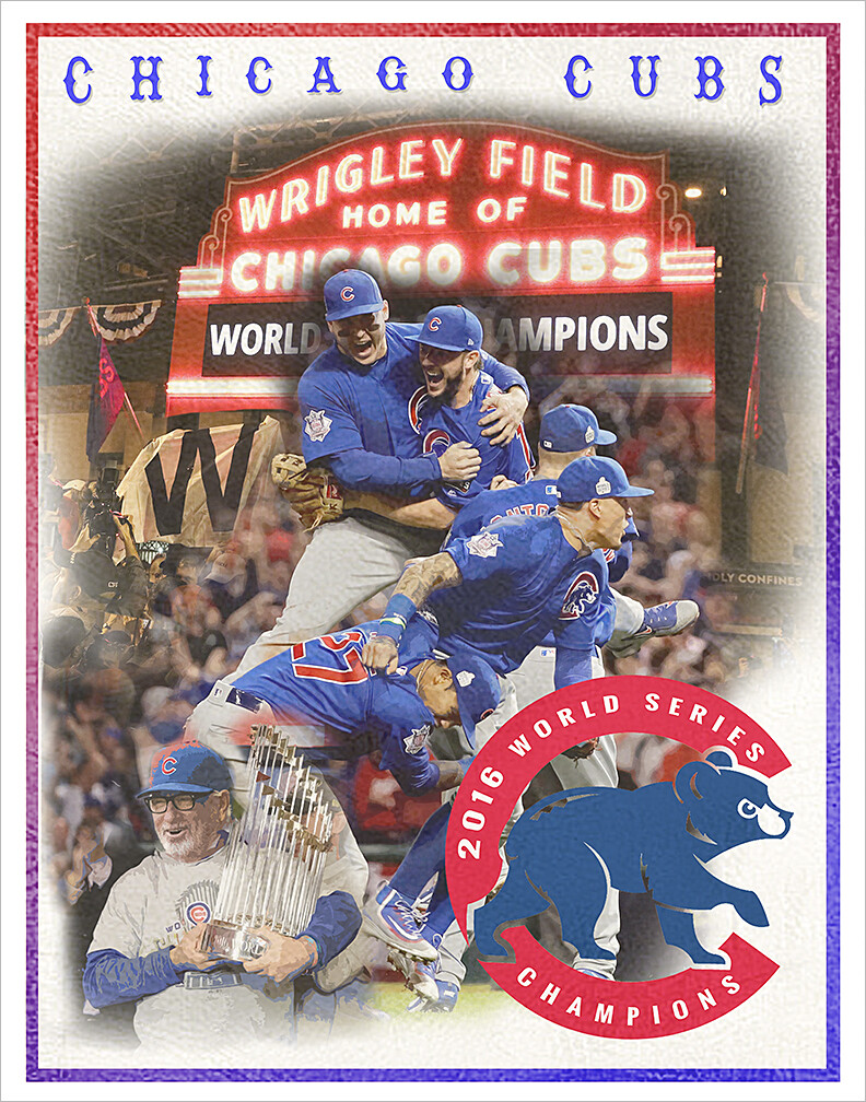 MLB  シカゴカブス　2016ワールドシリーズ優勝　写真額縁 MLB シカゴカブス 2016ワールドシリーズ優勝 写真額縁