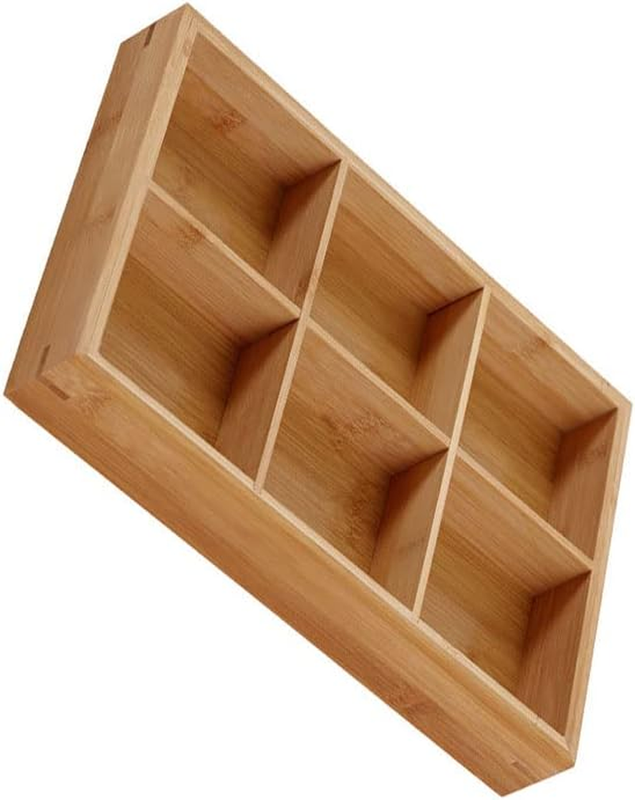 Beautifully Designed Wooden Serving Tray with Multi Compartments, Safe and Pract