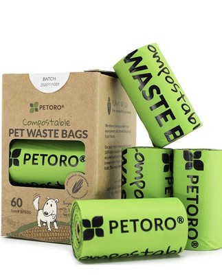 Petoro Compostable Pet Waste Bags 60 Bags