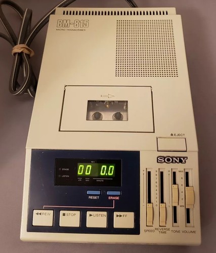 Sony BM-815 Micro Transcriber,  Tested and Working
