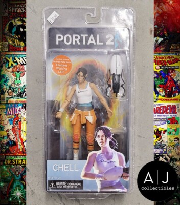 Rare Neca Portal 2 Chell Figure Player Select Valve 2013 Neca