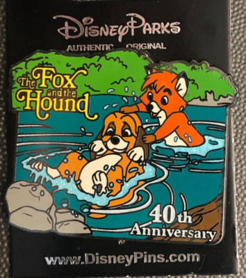 Disney Pin 143068 the Fox and the Hound 40th Anniversary Copper and Todd