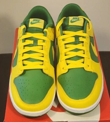 Nike Dunk Low Retro Apple Green Yellow Strike Brazil DV0833-300 Men's Size 12