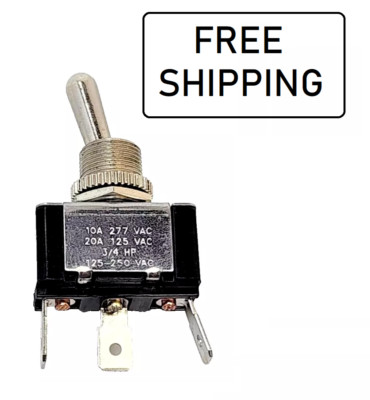 Heavy Duty AC Toggle Switch ON-OFF-ON , 20A 125V Philmore 30-315