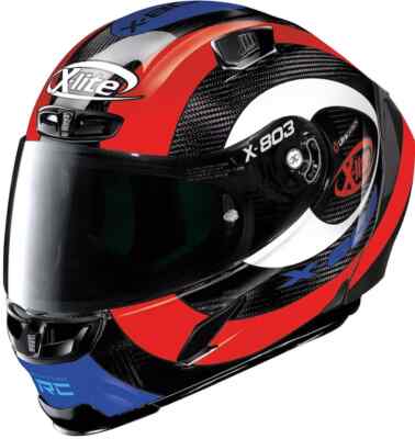 2023 X-Lite X803RS Carbon HATTRICK UK 072 FREE DARK Visor Motorbike Helmet