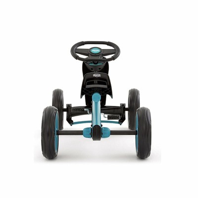 Berg Buzzy Racing Kids Adjustable Seat Compact Pedal Powered Safe Go Kart, Blue