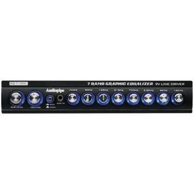 Audiopipe EQ710HL 7 Band Graphic Equalizer w/HI/LO Converter  (9V Line Driver)