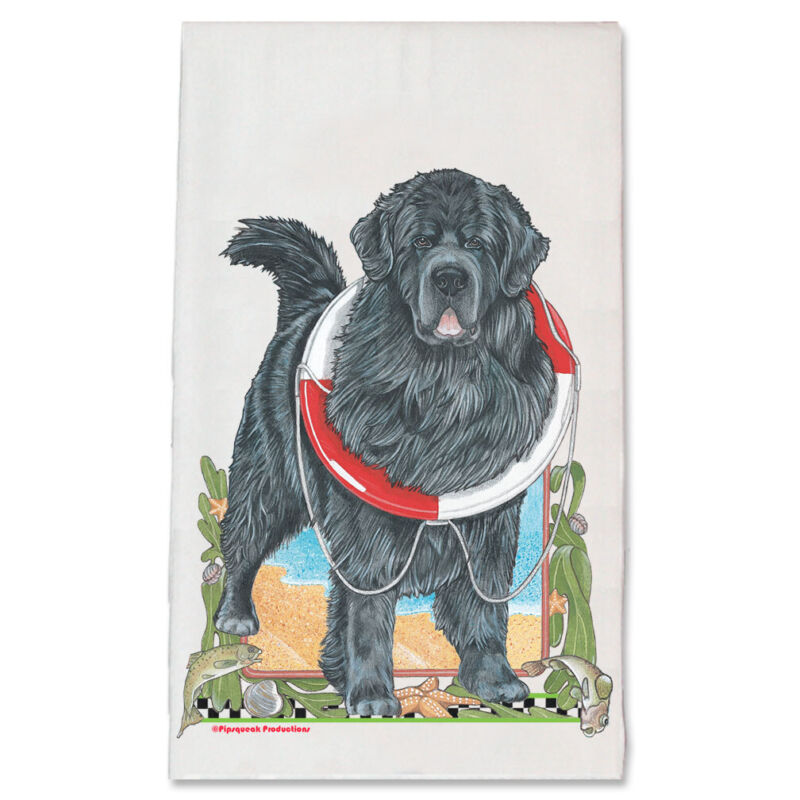 Newfoundland Newfie Dog Kitchen Dish Towel Pet Gift