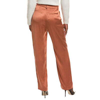 Pre-owned Brunello Cucinelli Women's Casual Silk Dres Pants/trousers In Orange