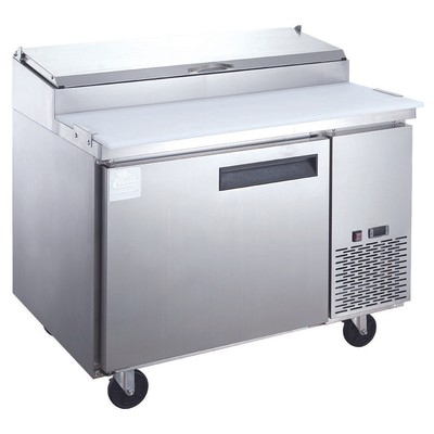New! Dukers DPP44-6-S1 Commercial Single Door Pizza Prep Table Refrigerator