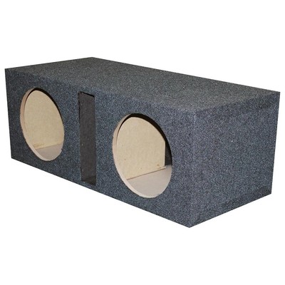 *BASS12* EMPTY WOOFER BOX QPOWER; (2)12'' SLOT PORTED