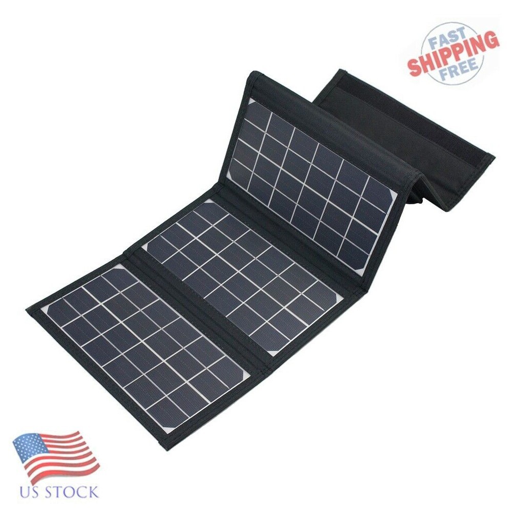 21W Solar Panel Charger Foldable Portable 5V  / 2.1 A Monocrystalline