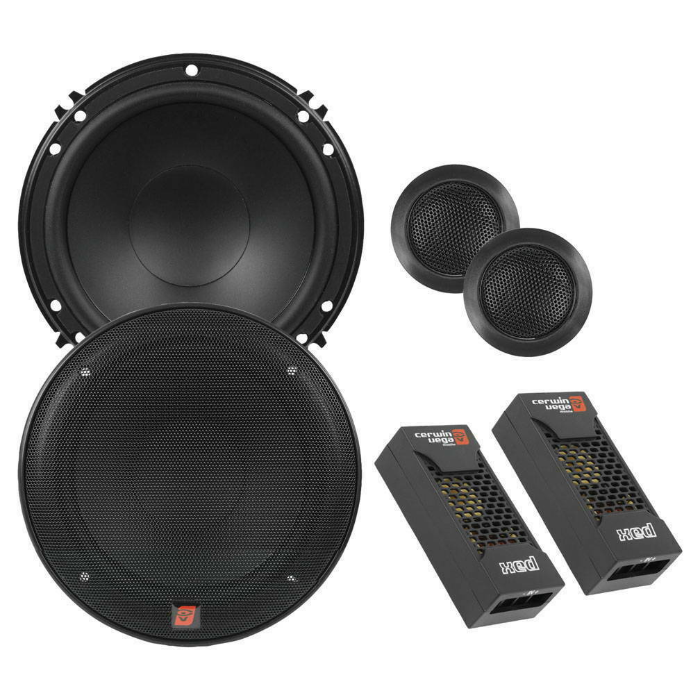 New Cerwin Vega XED650 6.5" Component Car Speakers 61/2" Tweeters