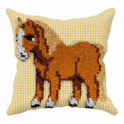 Orchidea Latch Hook Kit: Cushion: Sensory: Pony