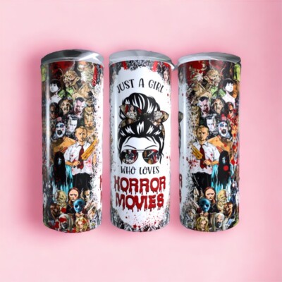 Halloween Tumbler, Spooky Moma, Horror movies, Coffee Lovers,20oz Tumbler