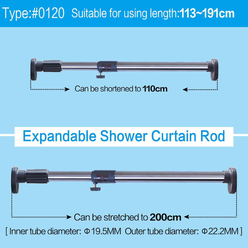 Size 110 190cm Shower Curtain Rods Shower Curtains Hooks