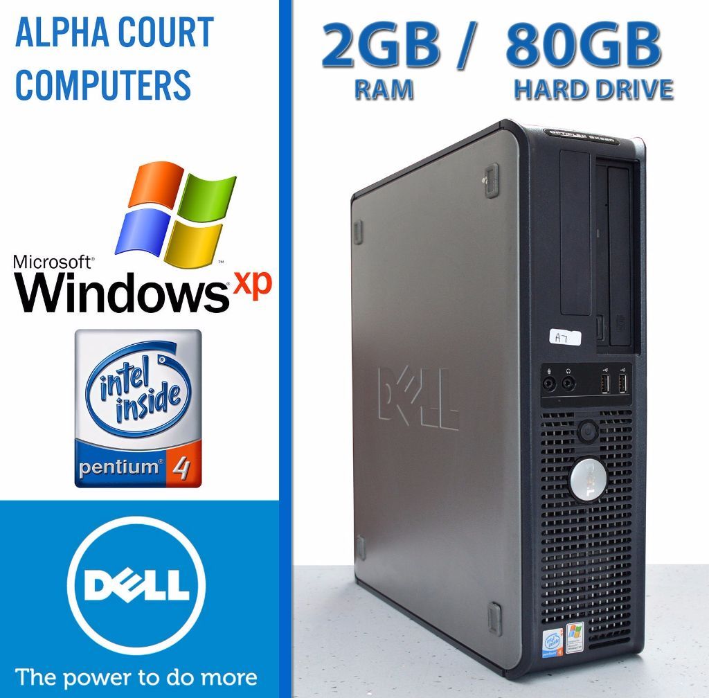 DELL OPTIPLEX GX520 DESKTOP PC INTEL PENTIUM 4 2.80GHZ 2GB RAM