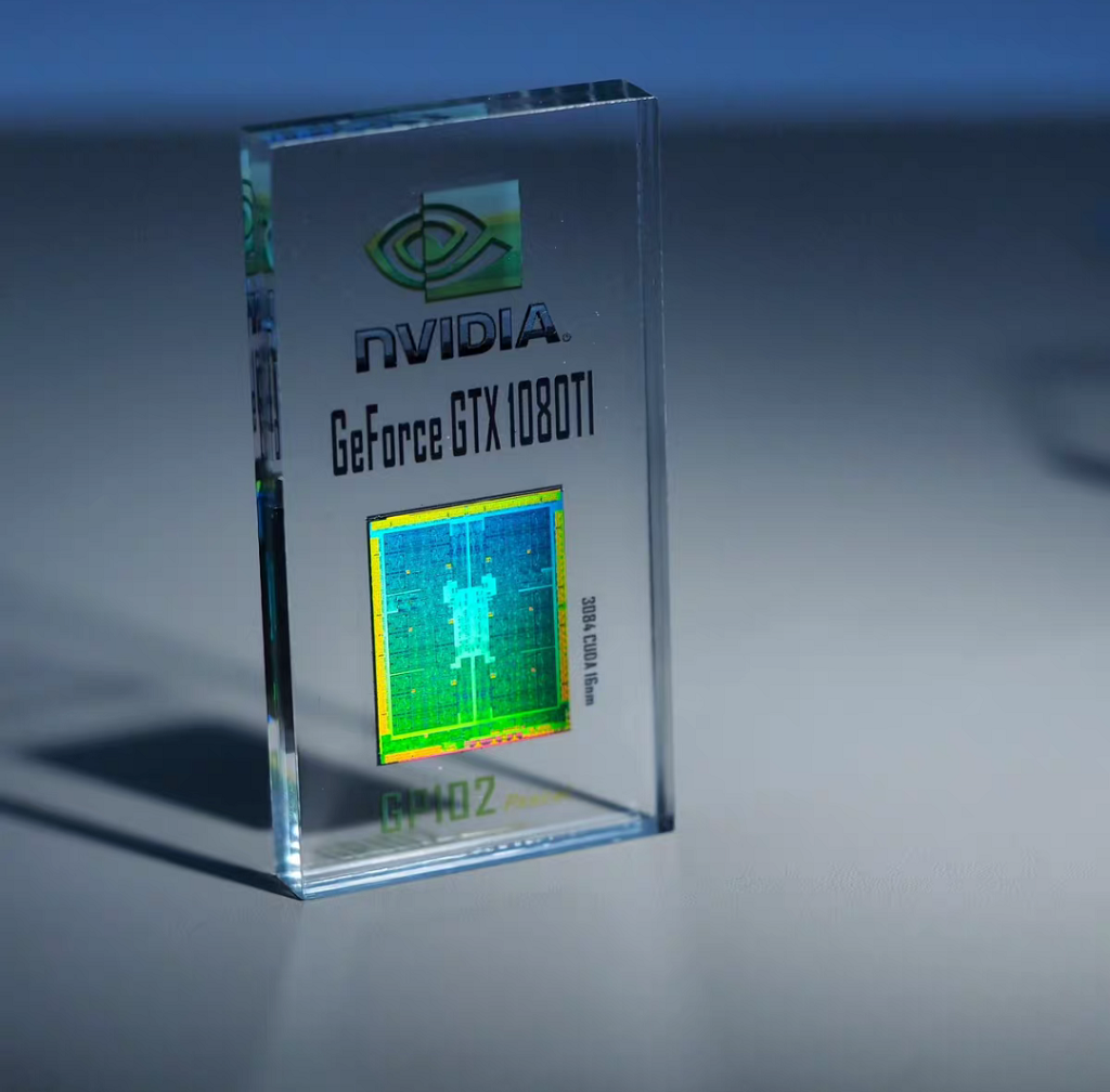 NVIDIA GTX 1080Ti GPU GP102 Die Crystals Tech Cyber Art