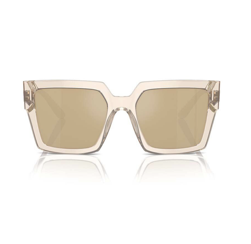Pre-owned Dolce & Gabbana Dg4446b-343203-53 Yellow Gold Sunglasses