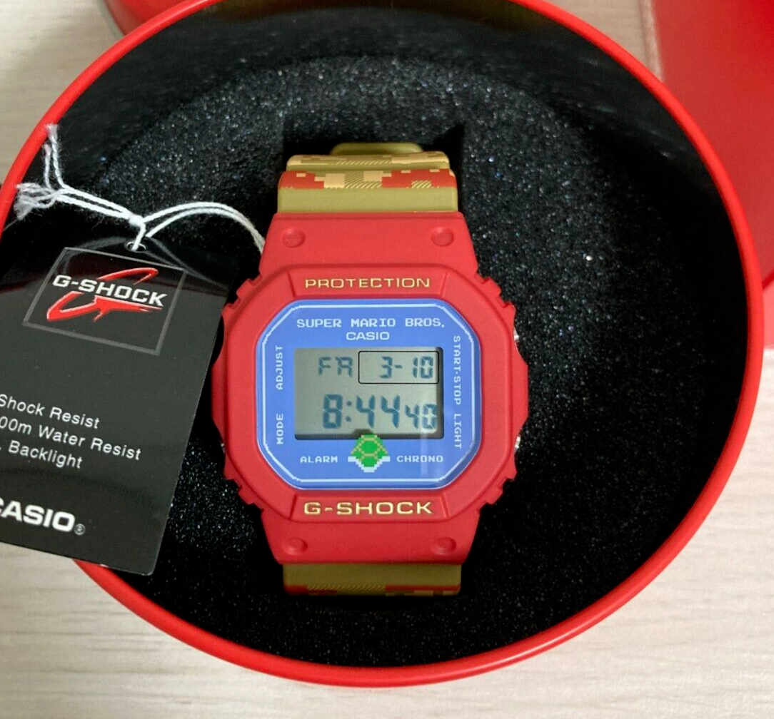 G-SHOCK × SUPER MARIO BROS. ボックス Casio G-Shock 40th Anniversary X Super Mario Bros DW5600SMB