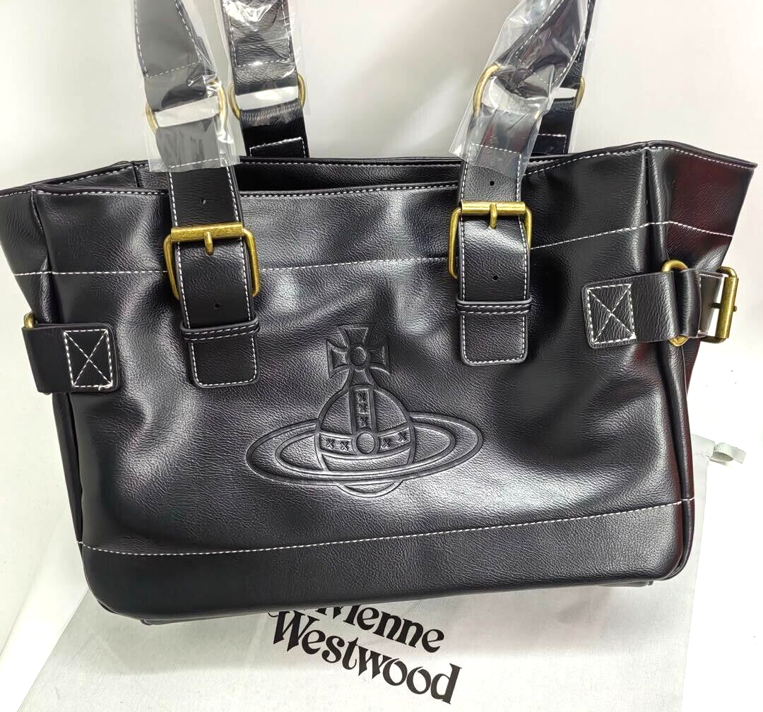 Vivienne Westwood Accord Handbag Tote Bag Black Shaped Vivienne Westwood Accord Handbag Tote Bag Black Shaped